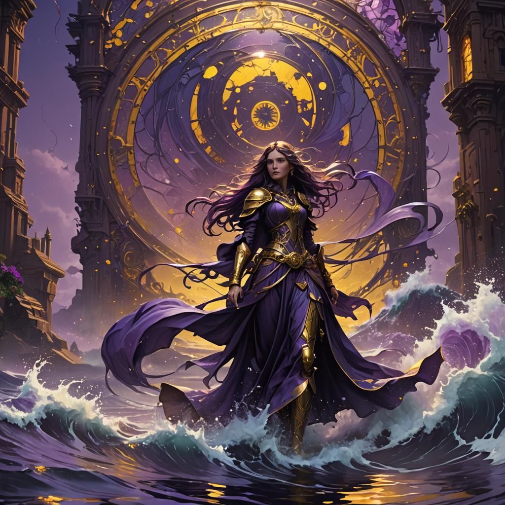 Purple Sea Masterpiece in Dark Fantasy Style