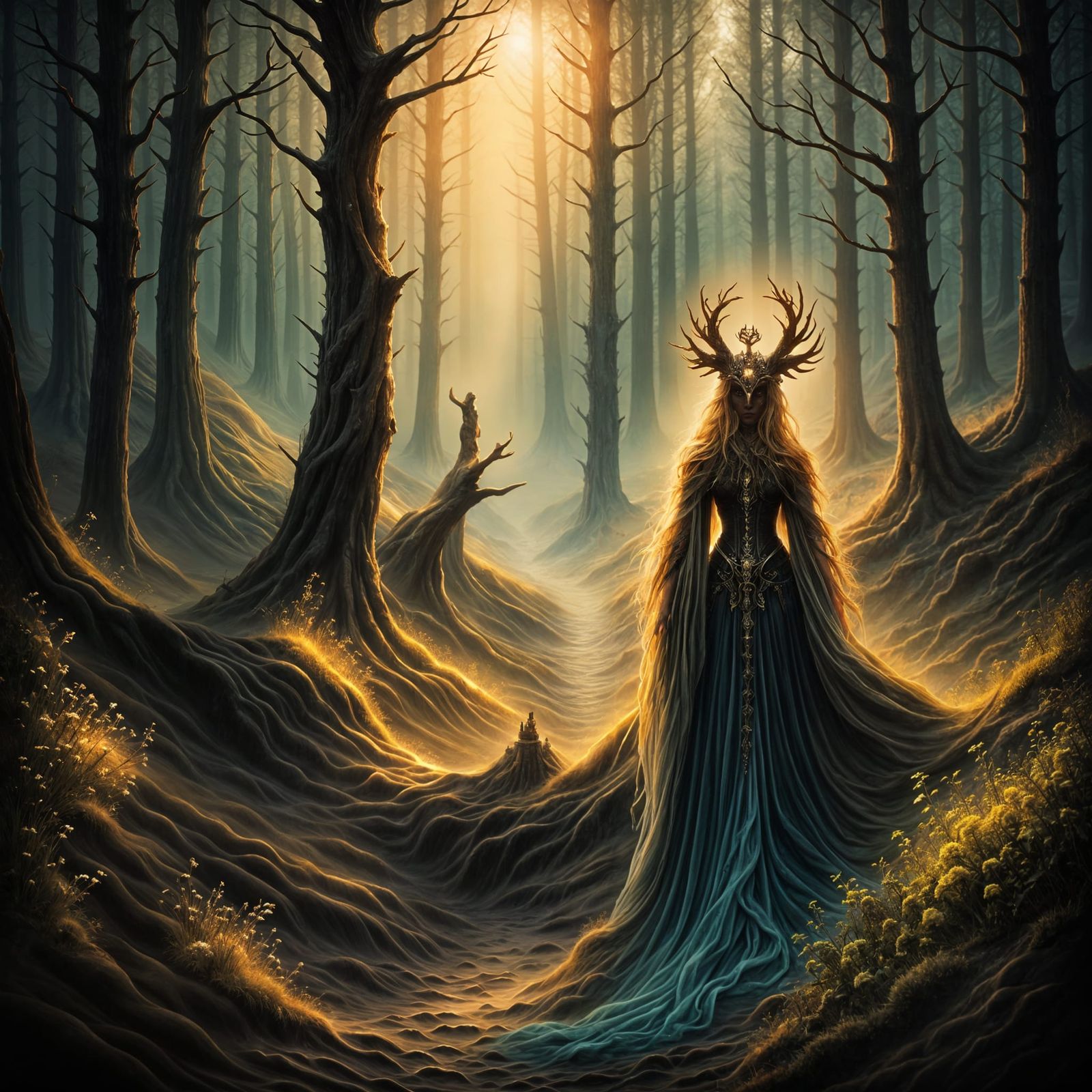 Ethereal Dreamscapes in Vintage Sepia Hues