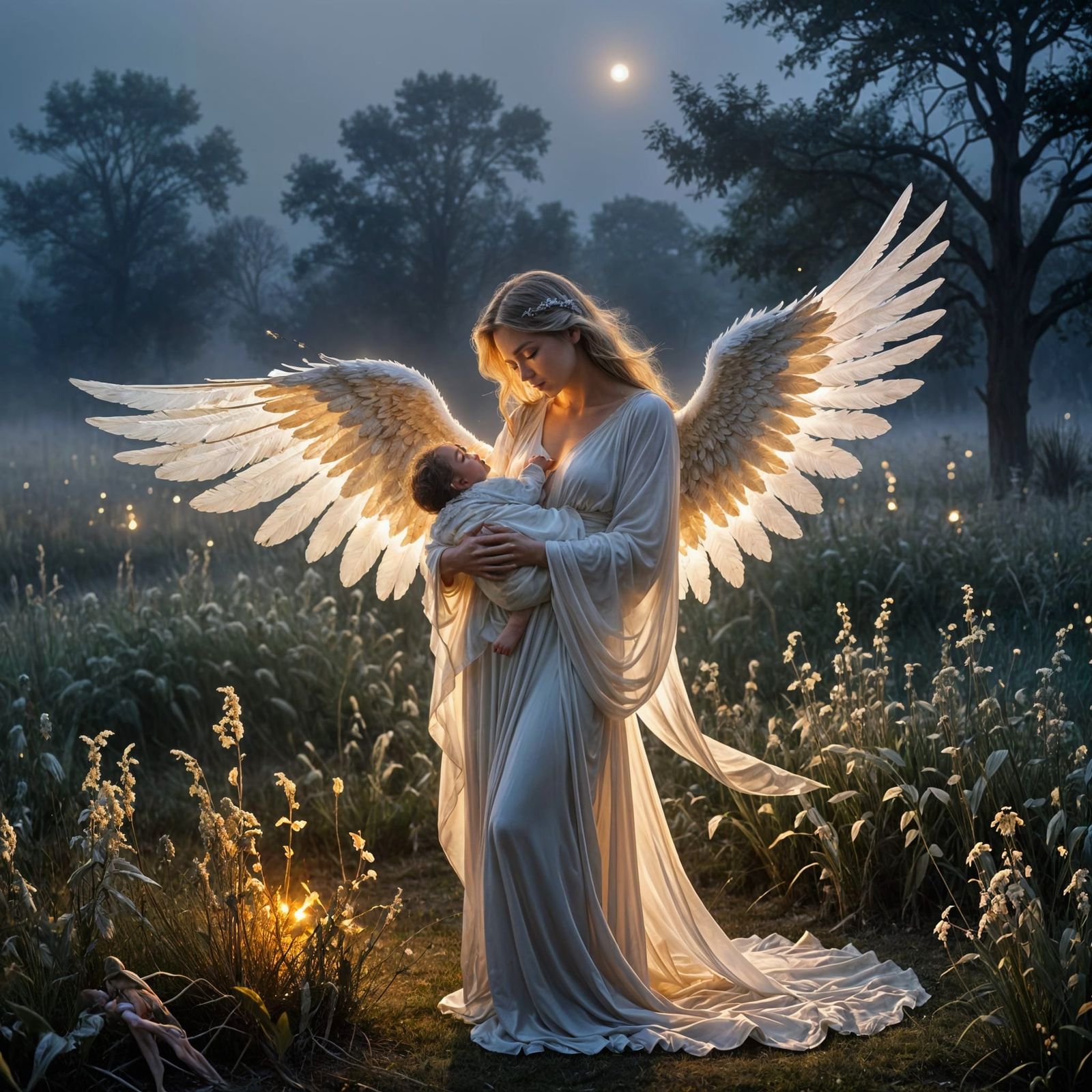 Angel of Death in Golden Hour Serenity