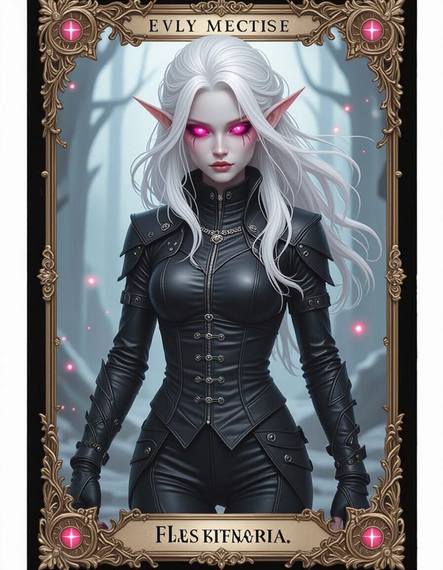 Albino Elf with Pink Eyes in Cinematic Digital Art