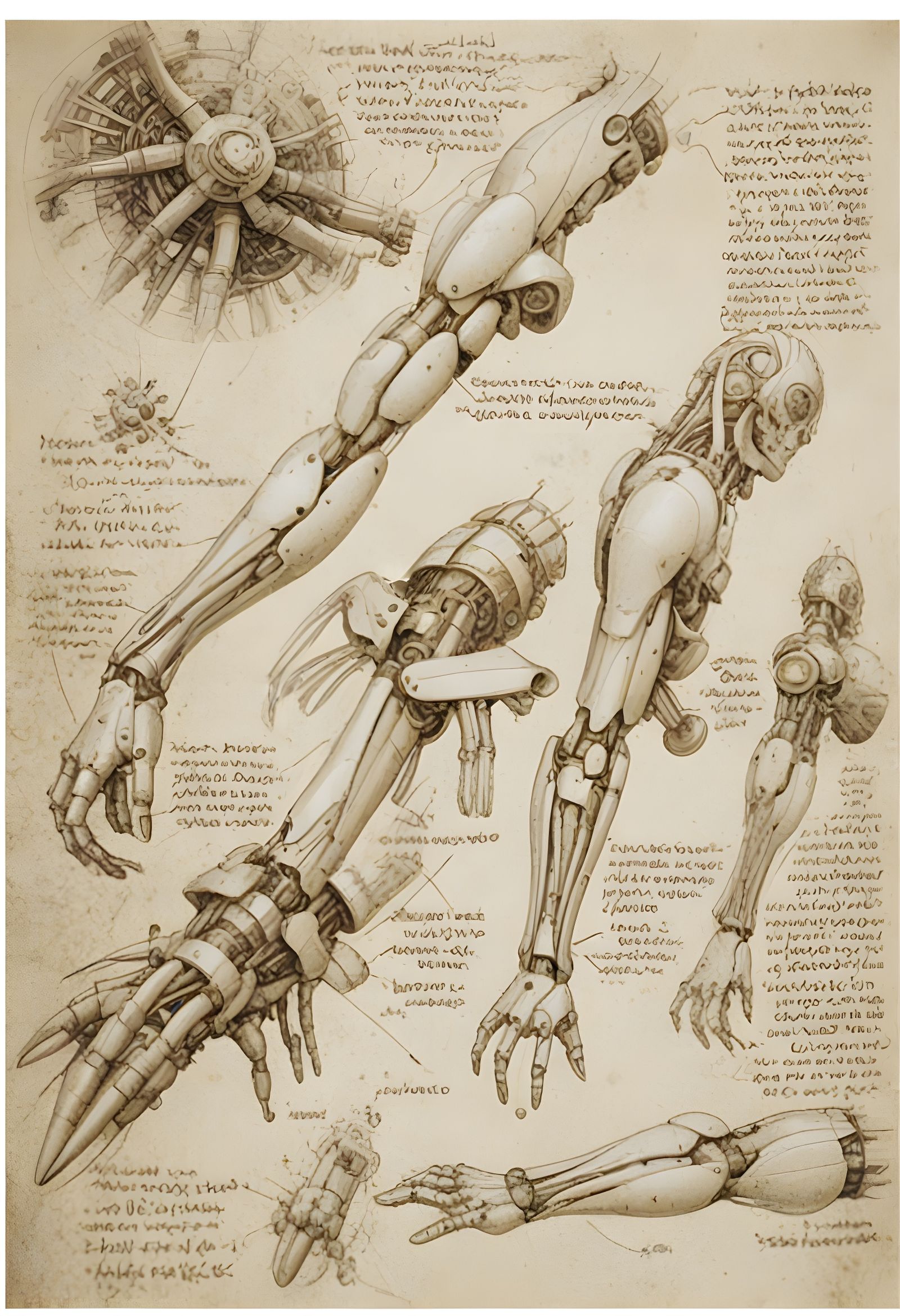 Macabre bionic device blueprints