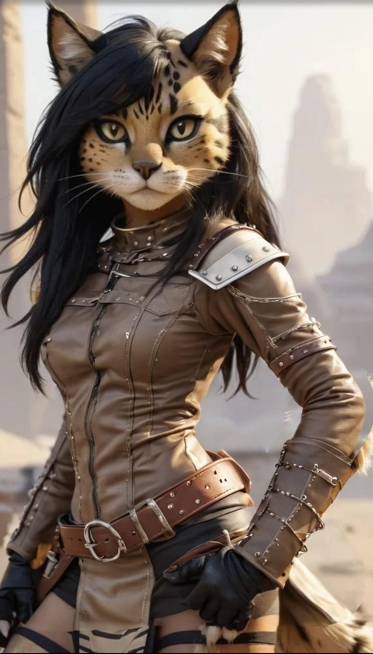 female rogue attire, fitted studded leather, utility belt