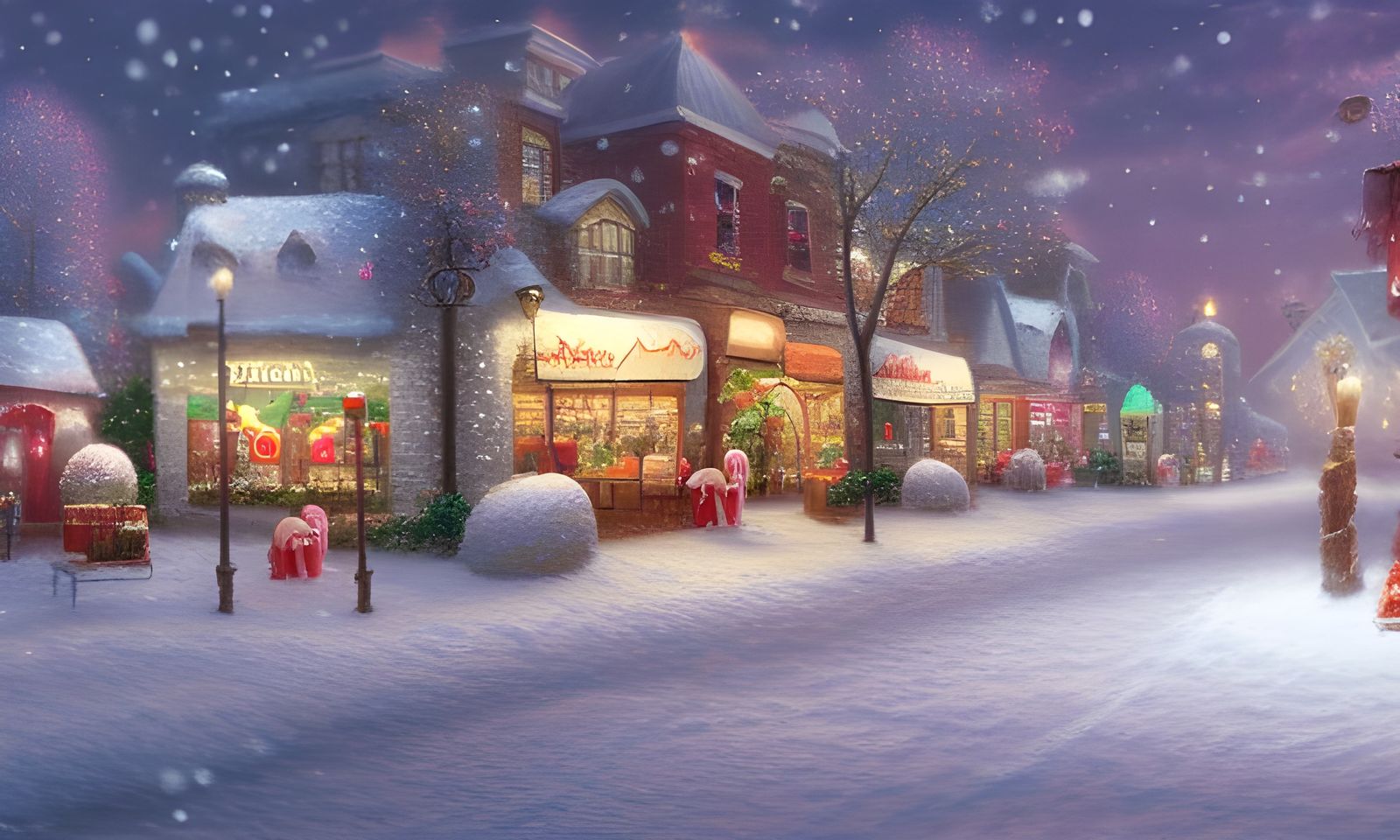 Christmas Bakery in the Snow: Artstation Concept Art