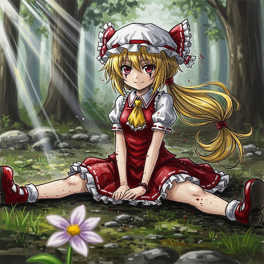Expressive Oil Painting of Flandre Scarlet