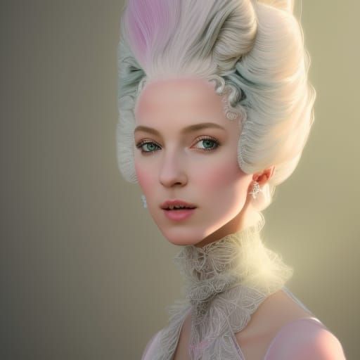 Marie Antoinette in Modern Couture: 8k Portrait