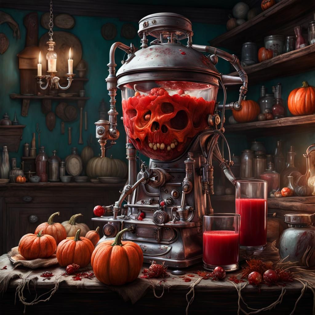 Spooky Halloween Skull Juicer