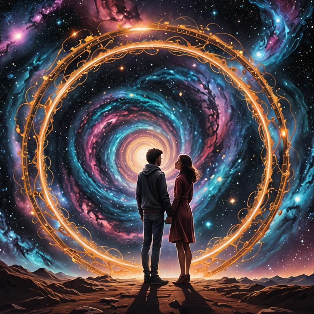 Galactic Wormhole Transforms into Love Expression