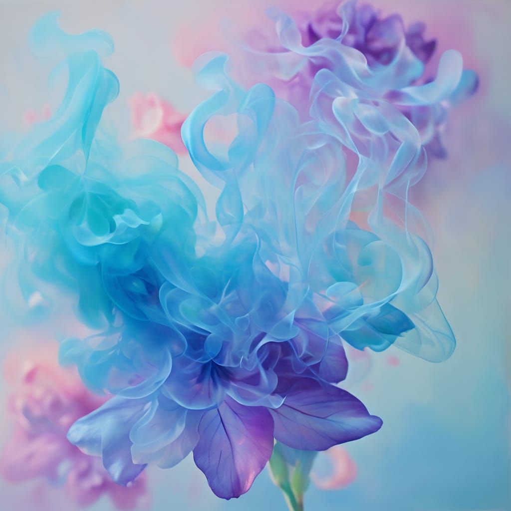 Ethereal Being of Light and Petals in a Surreal Oil Painting