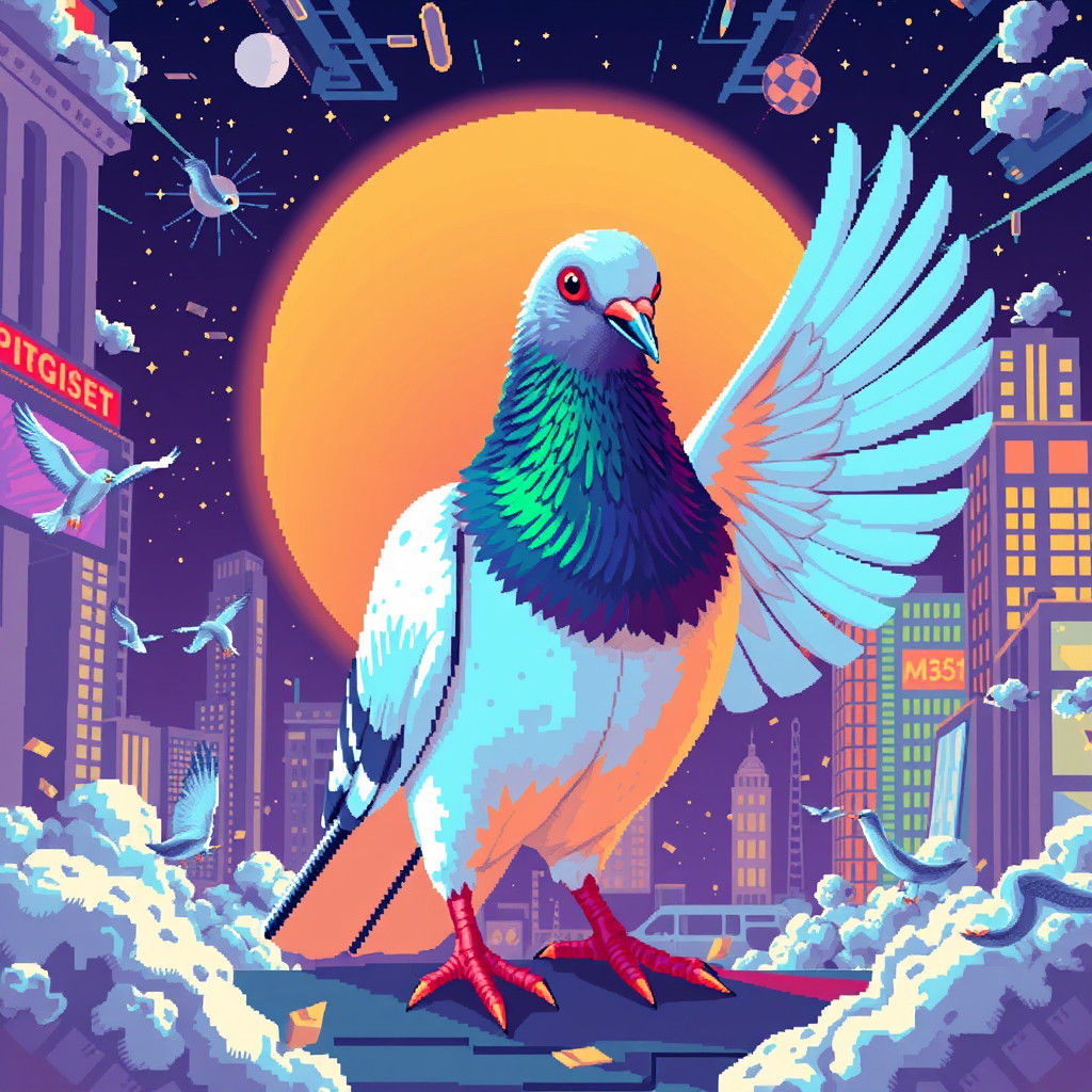 Pigeon Pugilism: Retro Pixel Art Paradox