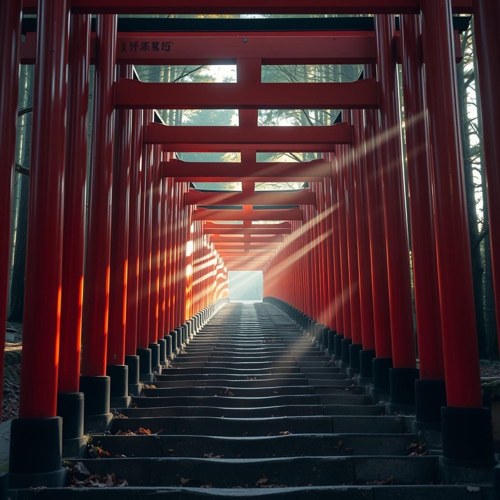 Kyoto's Fushimi Inari Shrine at Dawn: Fine Art Photo