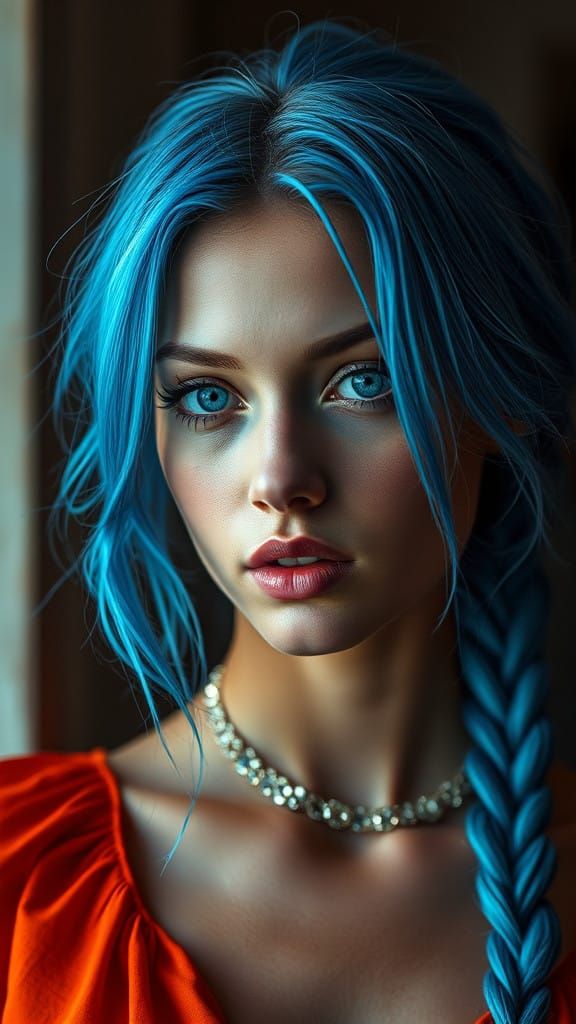 Surrealistically Beautiful Girl in High-Fashion Style