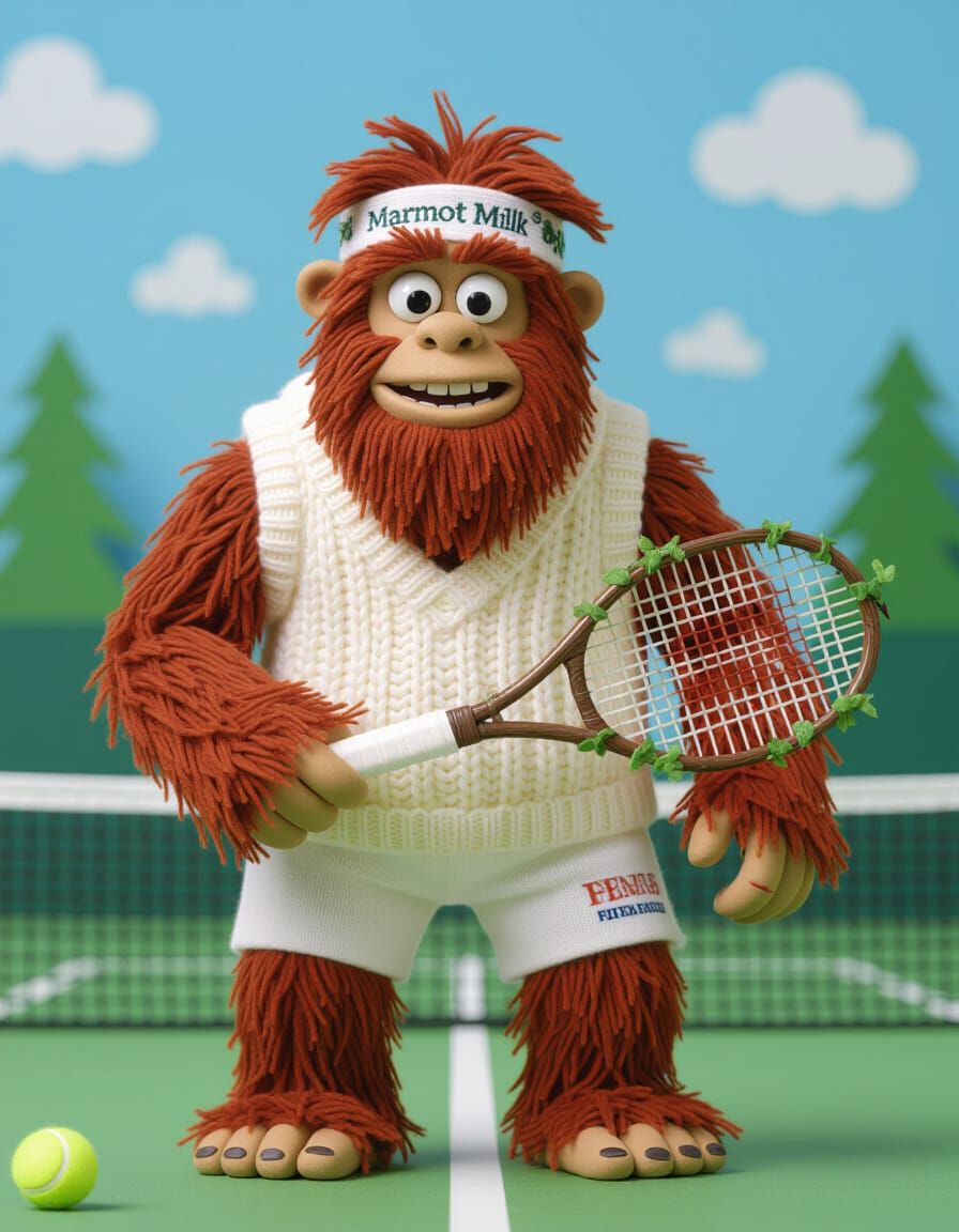 Bigfoot Tennis Legend in Stop-Motion Masterpiece