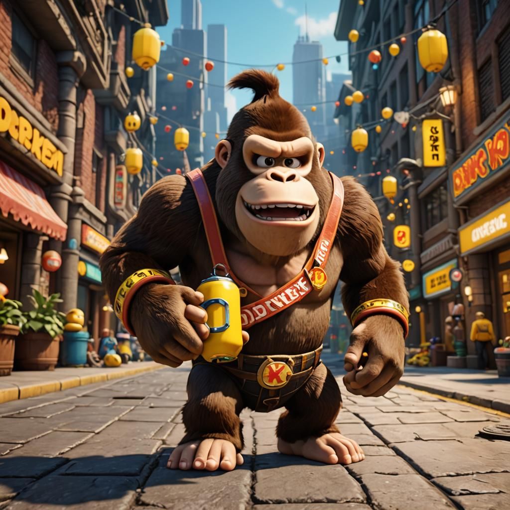Donkey Kong as a Minion in 3D