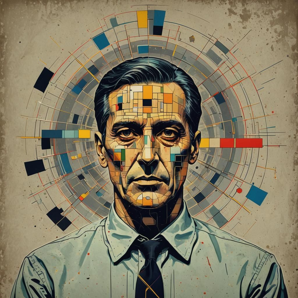 Obsolete Man: Pop Art Screen Print in 8K