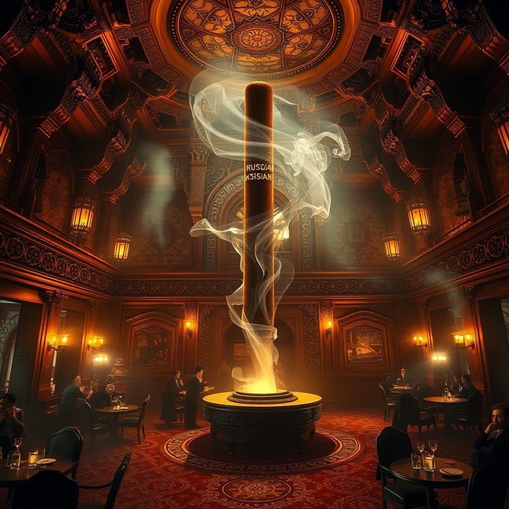 Mystical Cigar Bar in Bethlehem: Dreamlike Scene