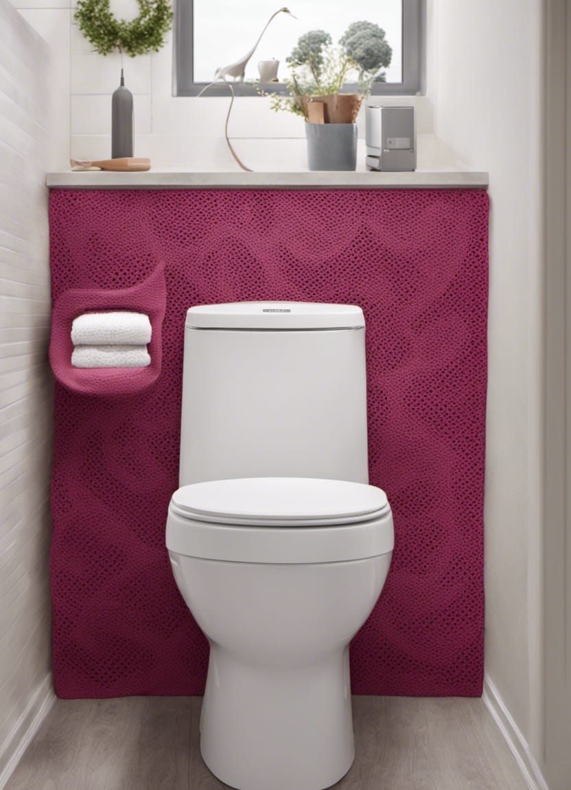 Crochet Toilet Doily on Modern Toilet