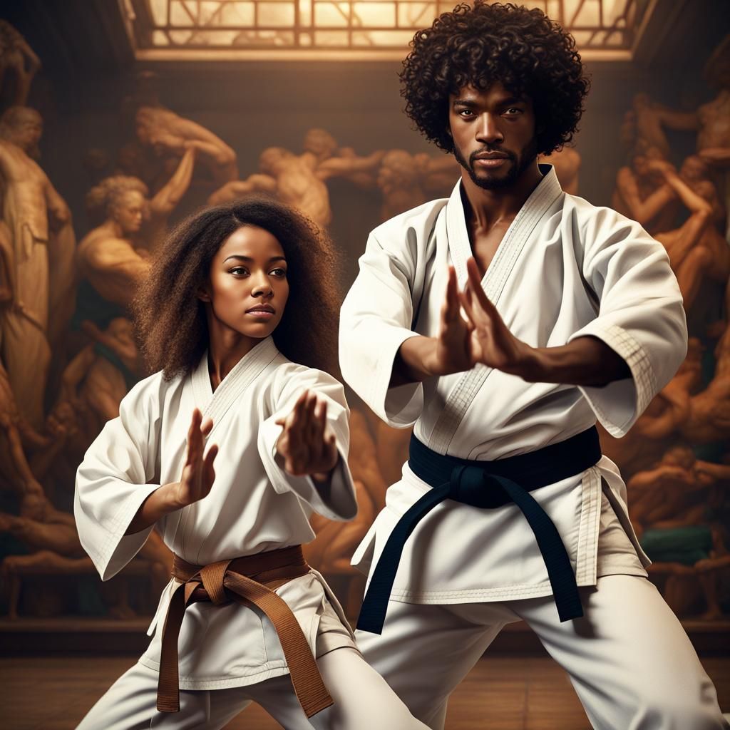 Martial Arts Class Creates Art in 1970s Museum