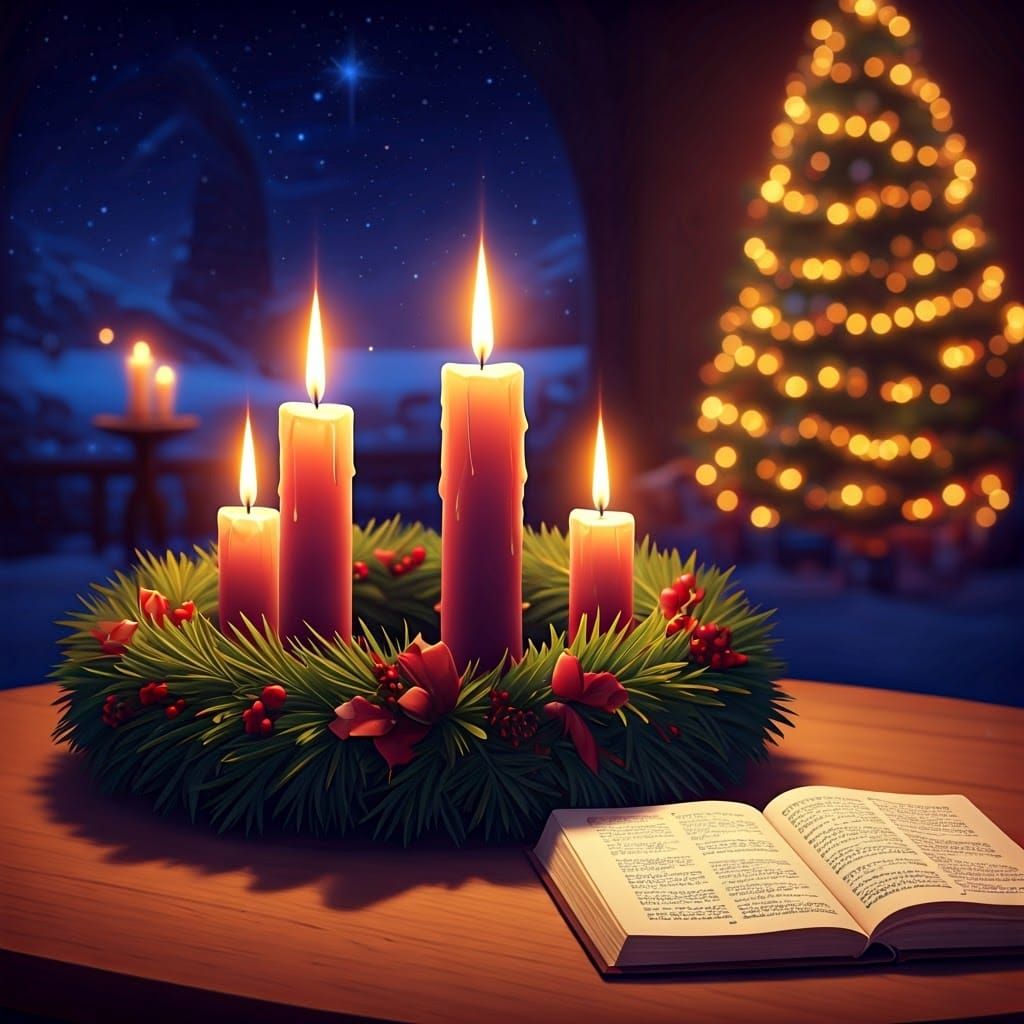 Elegant Advent Greeting Blossoms into Vibrant Christmas Cele...