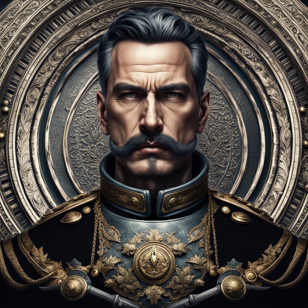 Neogothic Space Roman General on Tank