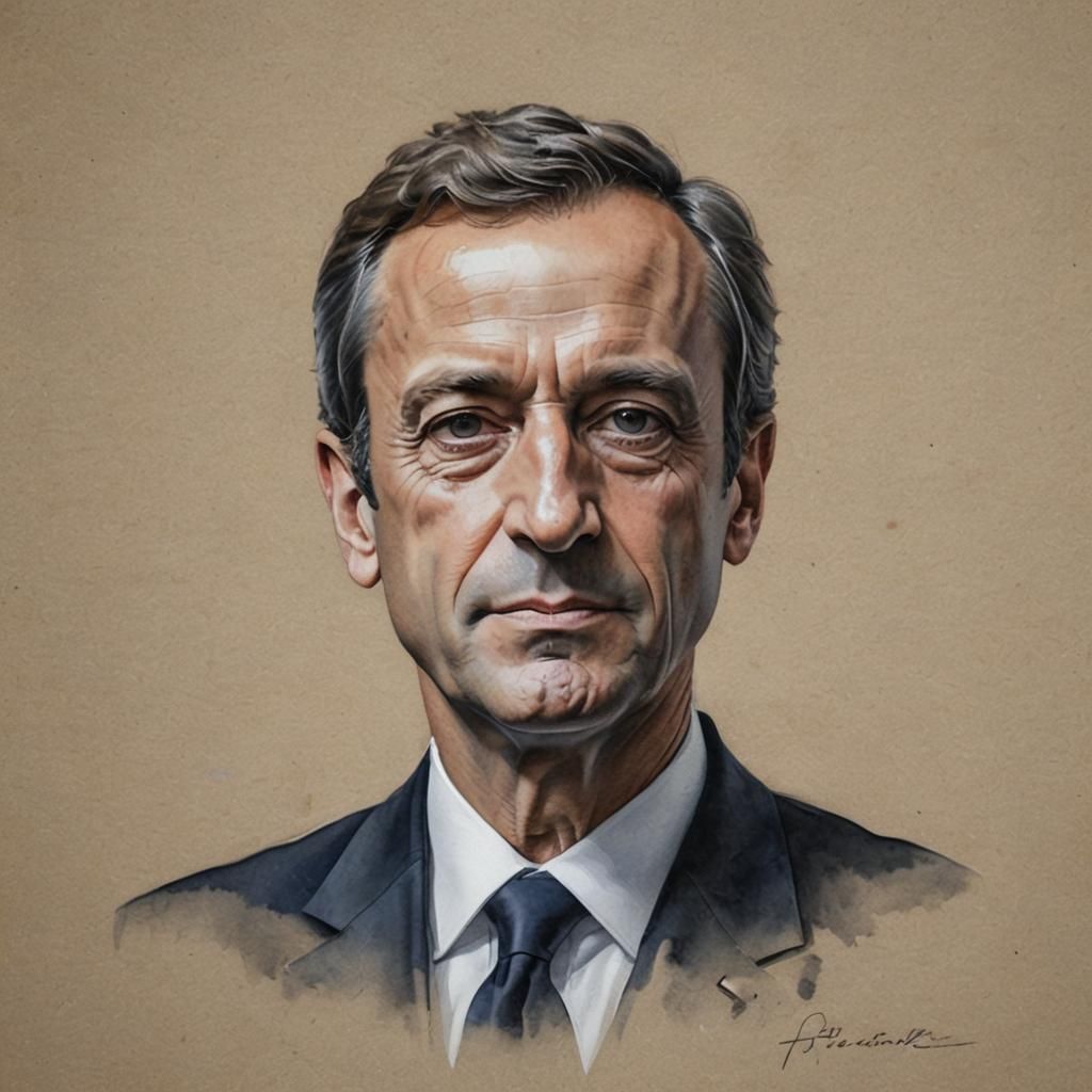 Elegant Portrait of the President of France