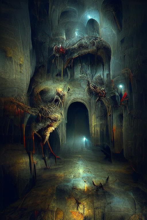 Terrifying Insect-Mantis Monsters in Dark Dungeon