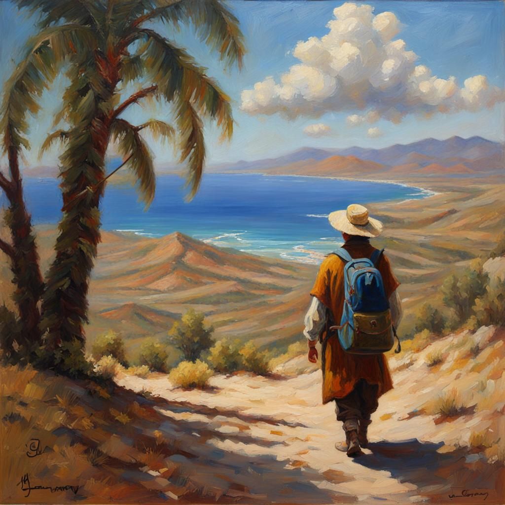 Journey Through Letters: An Oil Painting