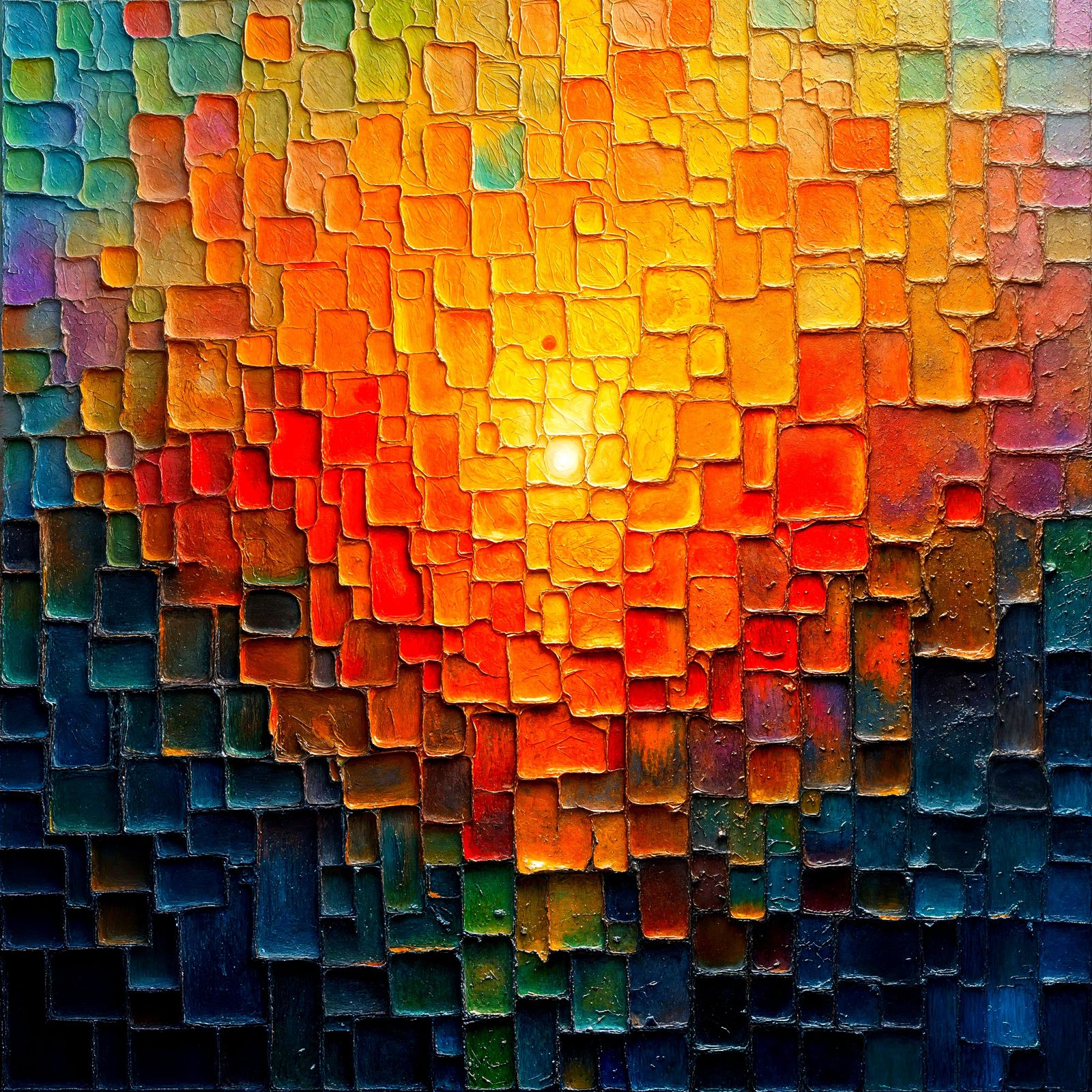 Impressionistic Sunrise Landscape in Vibrant Colors