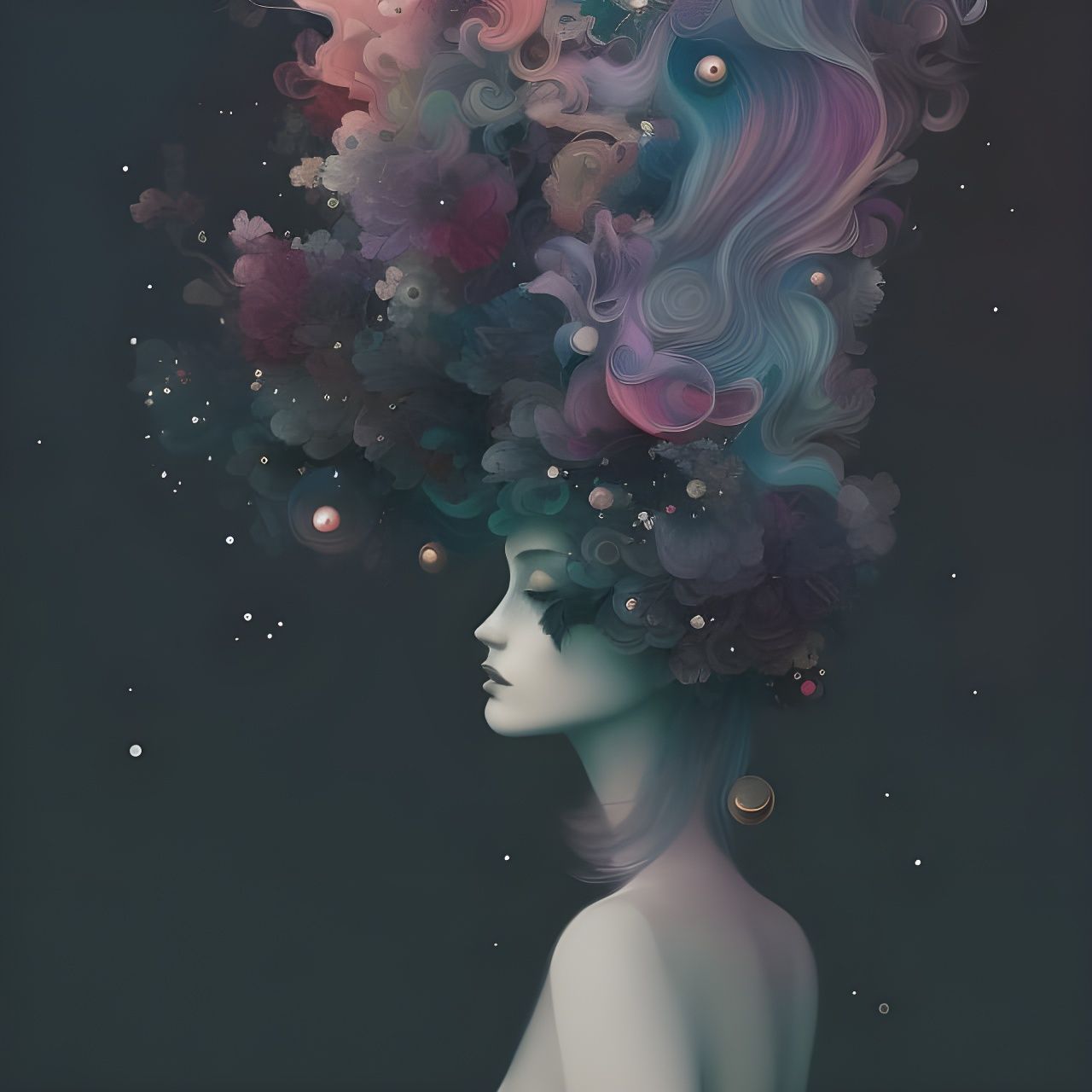 Mind Exploding with Cosmic Bursts Digital Art