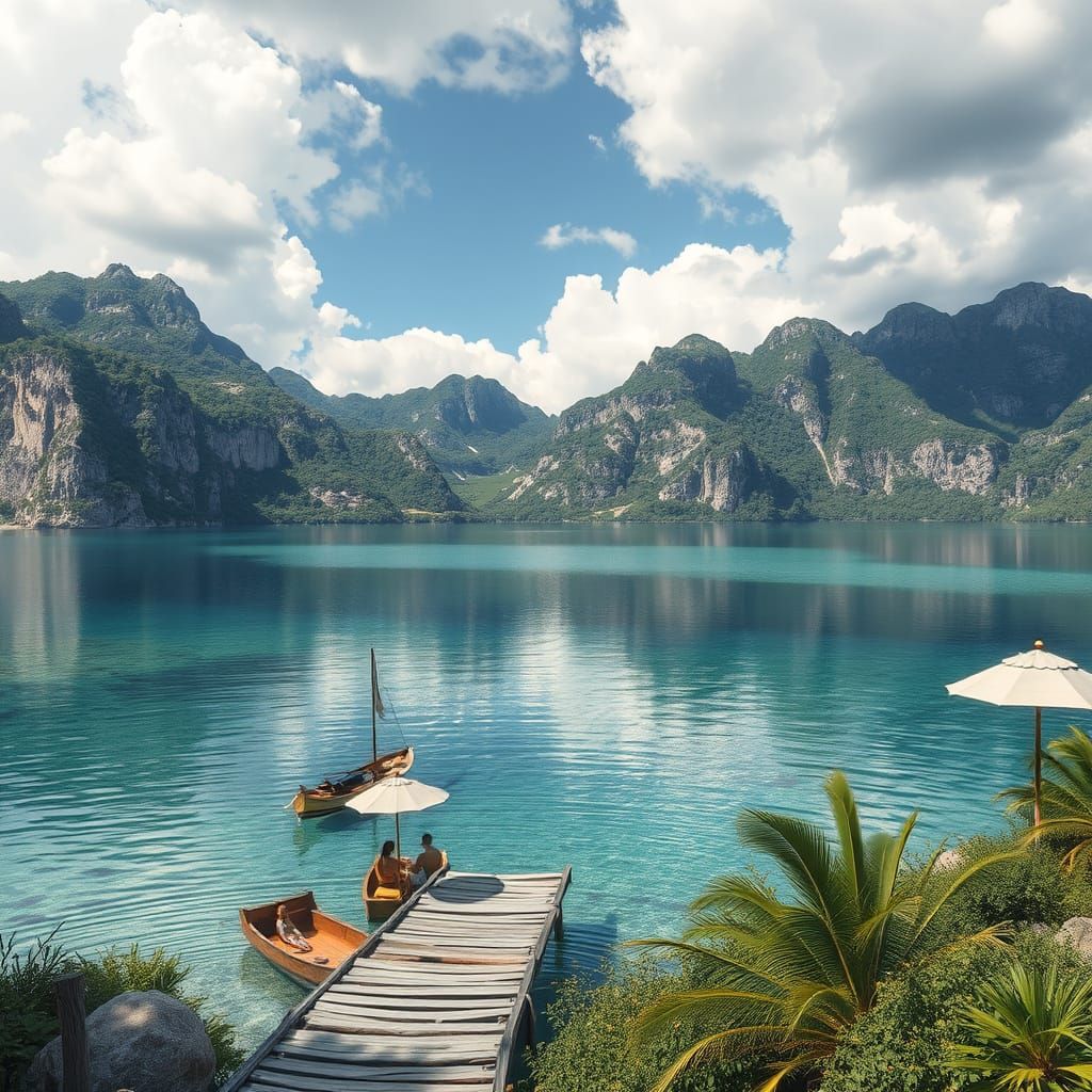 Exotic Tropical Island Getaway in Realistic Detail