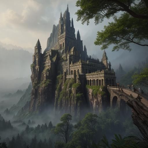 Majestic Bird in Fantasy Forest Concept Art