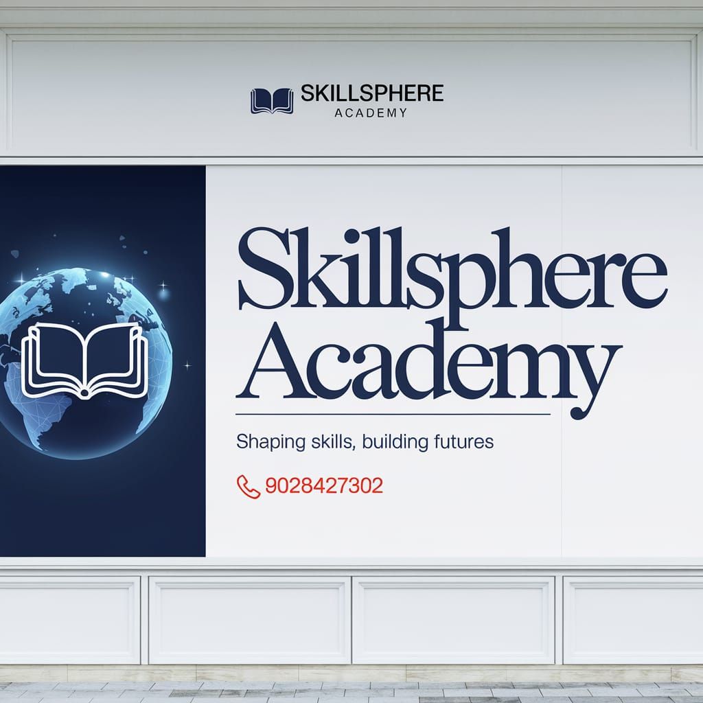 SkillSphere Academy Shopfront Banner: Minimalist Design