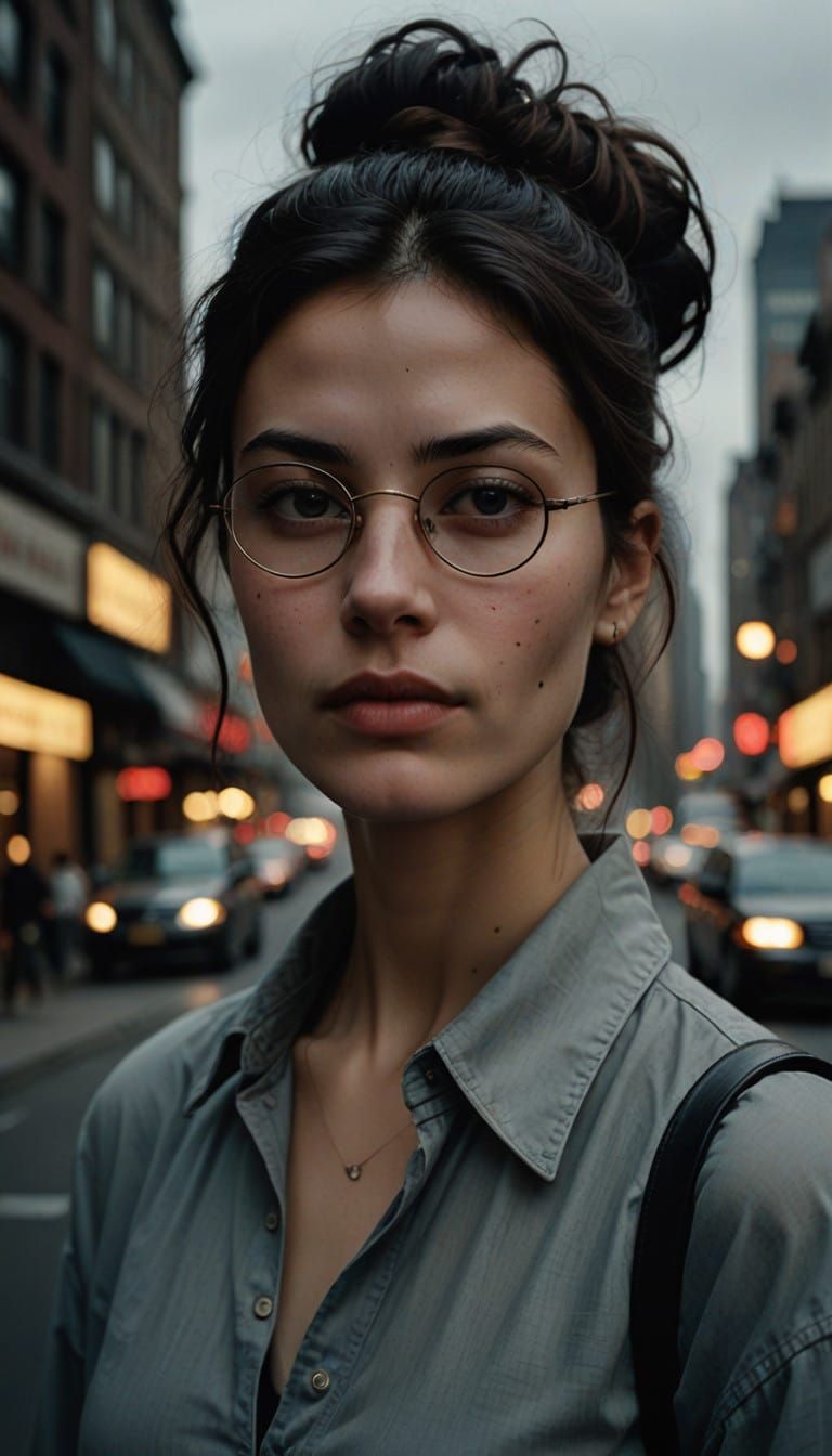Young Woman with Introspective Expression