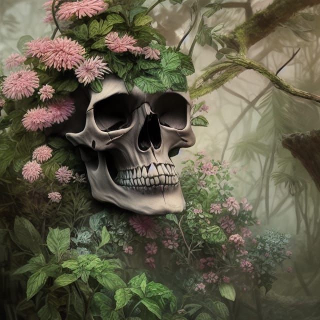Flower skull