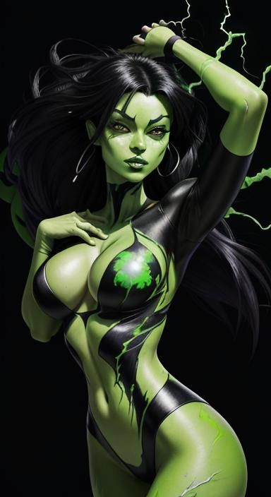 Shego's Dramatic Demise with Green Energy