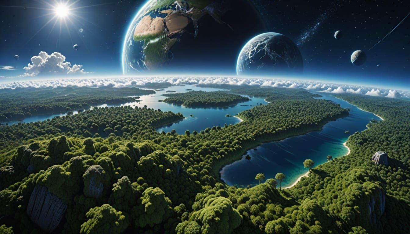 Pristine Earth from Space: Breathtaking Planetary View