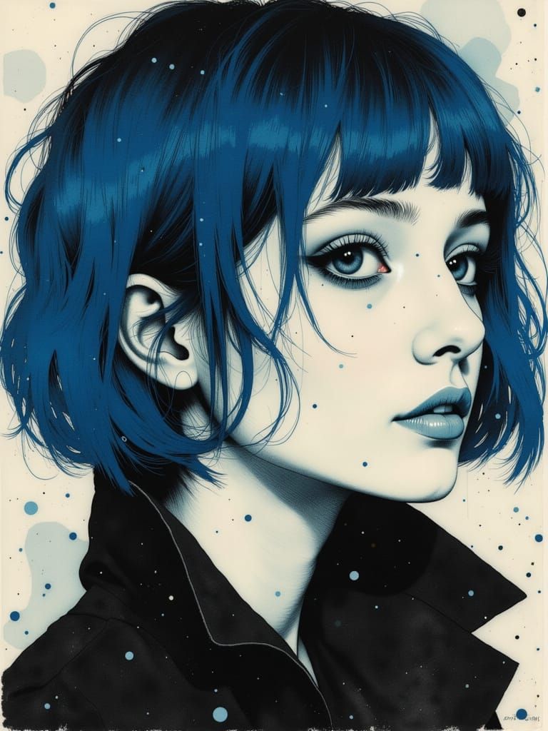 Gothic Woman in Ethereal Shadows