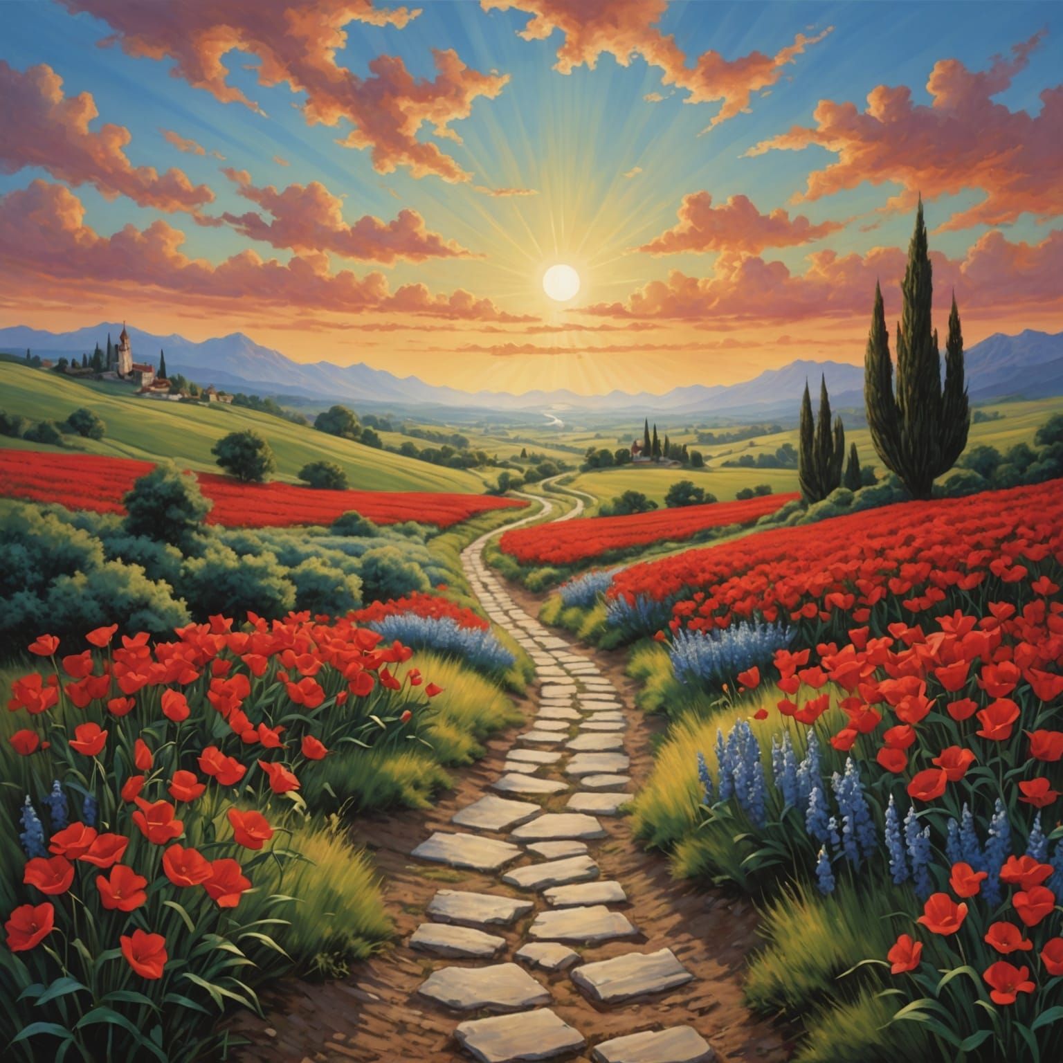 Ethereal Crossroads: A Gentle Path of Passion