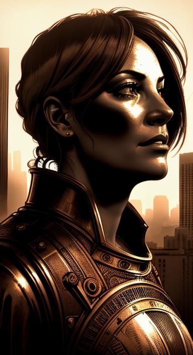 Double Exposure Portrait in Redscale Copperplate Style