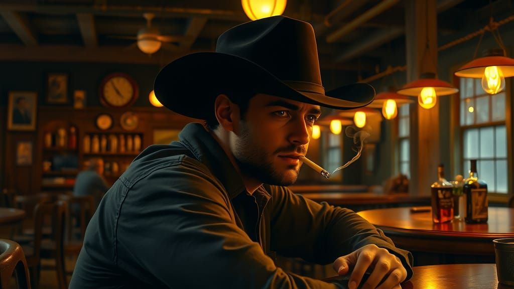 Western Gunslinger in Pin-Up Style