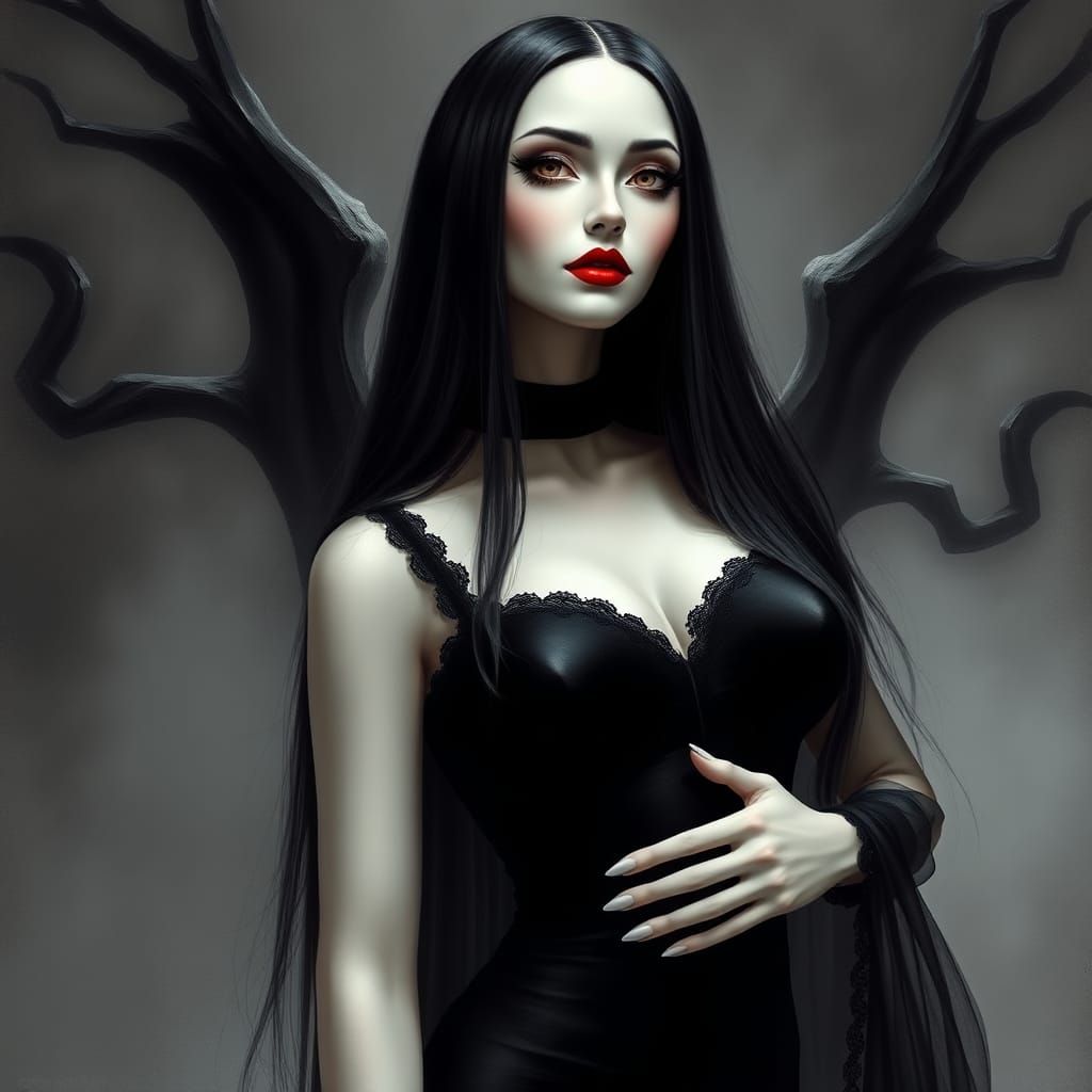 Ethereal Portrait of a Woman in Black and White