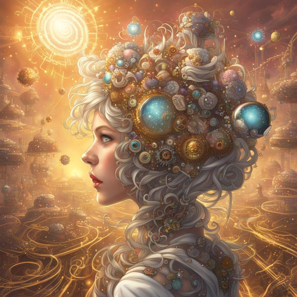 A Steampunk Goddess in Atomic Love