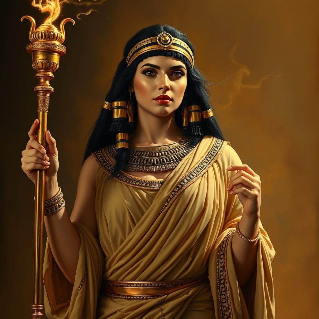 Egyptian Queen in Golden Light