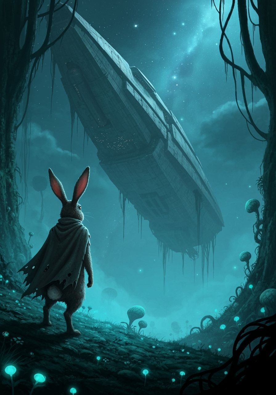 Ancient Spaceship Emerges From Earth in Dark Fairytale Style