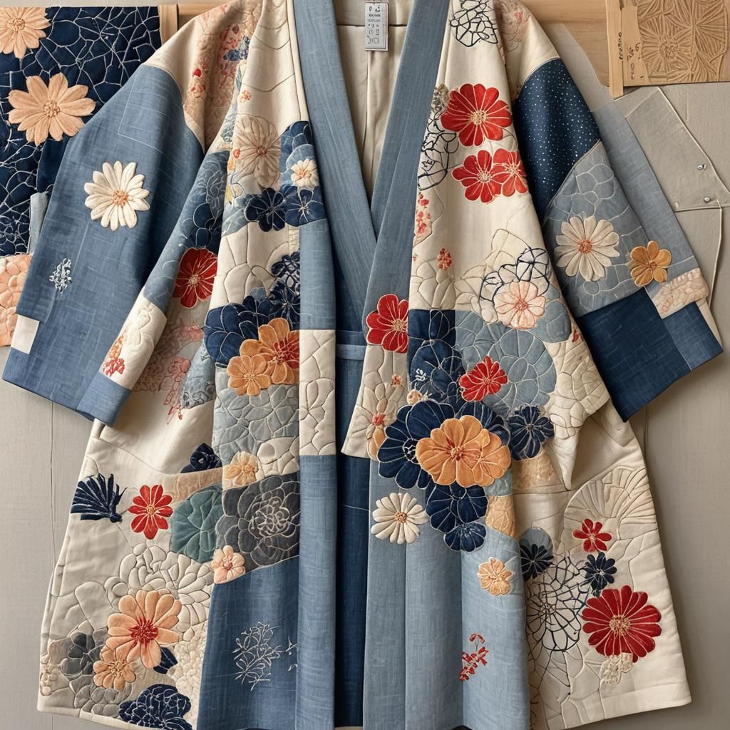 Boro and Sashiko Kimono: Hand-Stitched Embroidery