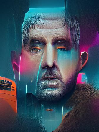 Cyberpunk Cityscape at Night in Dystopian Style