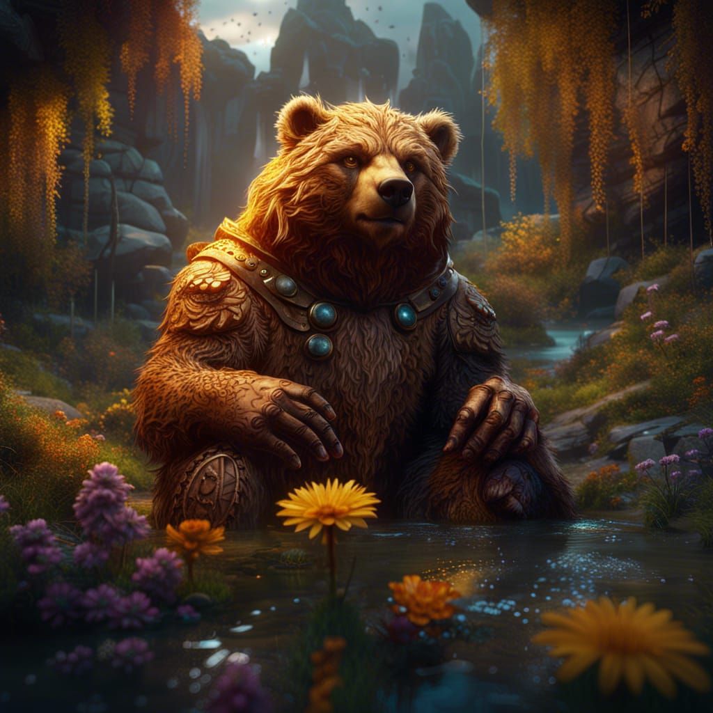 Fantastical Honey Bear Concept Art