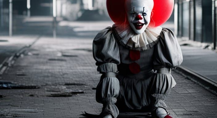Pennywise from 'IT' Underneath a Street