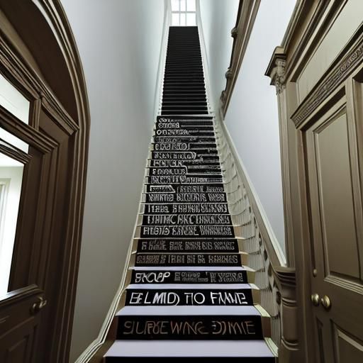 an Escher-like optical illusion, where the text itself becom...