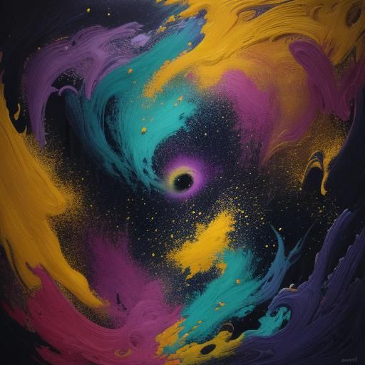 Cow Ghost Moo in Abstract Expressionism Style