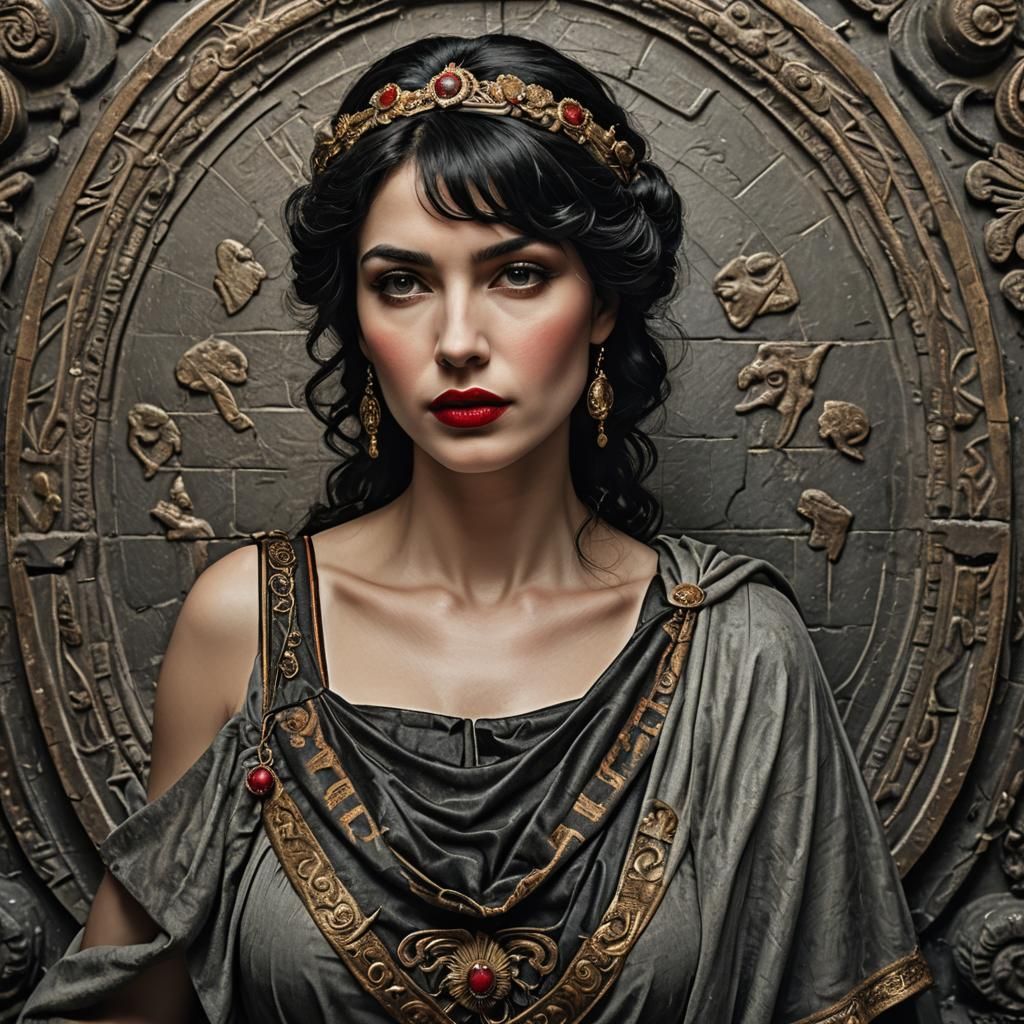 Beautiful Roman Woman with Plump Lips